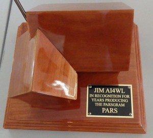 Award Plaque for Jim AI4WL